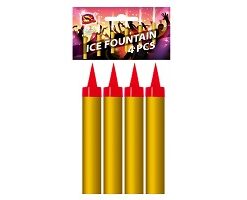 Tortová fontána zlatá 9,5cm 4ks